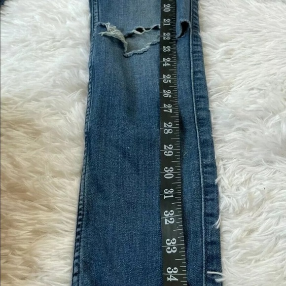 Hollister High Rise Super Skinny Jeans Sz 1 25x30 Super Distressed Denim - Picture 8 of 11